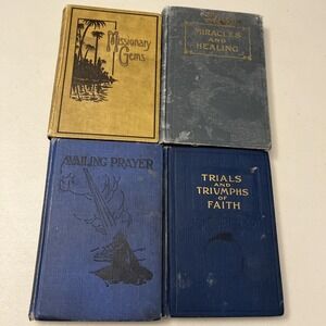 Antique Gospel Trumpet 4 Books Miracles & Healing, Triumphs, Prayer, Missionary